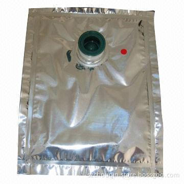 Spout Bag-in-box for Edible Oil and Wine, Made of PET/MPET/PE Material